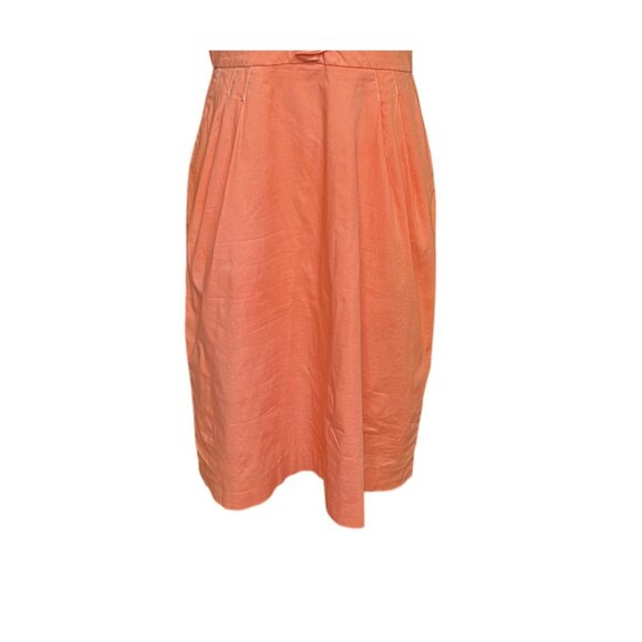 Lauren Ralph Lauren Cocktail Sleeveless Cotton Dress 8 Ruffle Sheath Mini V-Neck - Picture 3 of 10